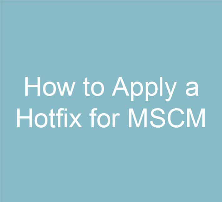 Hotfix Application